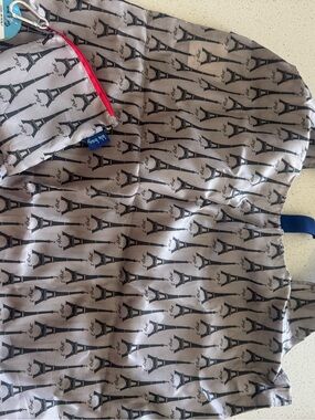 Eiffel Tower Print Tote with Zip Pouch - Large reusable waterproof NWT